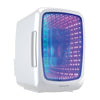 Frigidaire Mini Beverage Refrigerator with RGB LED lights and cans