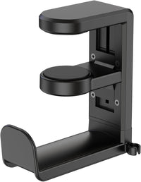 EURPMASK headphone stand, adjustable clamp-on headset holder with a rotating arm for easy access.