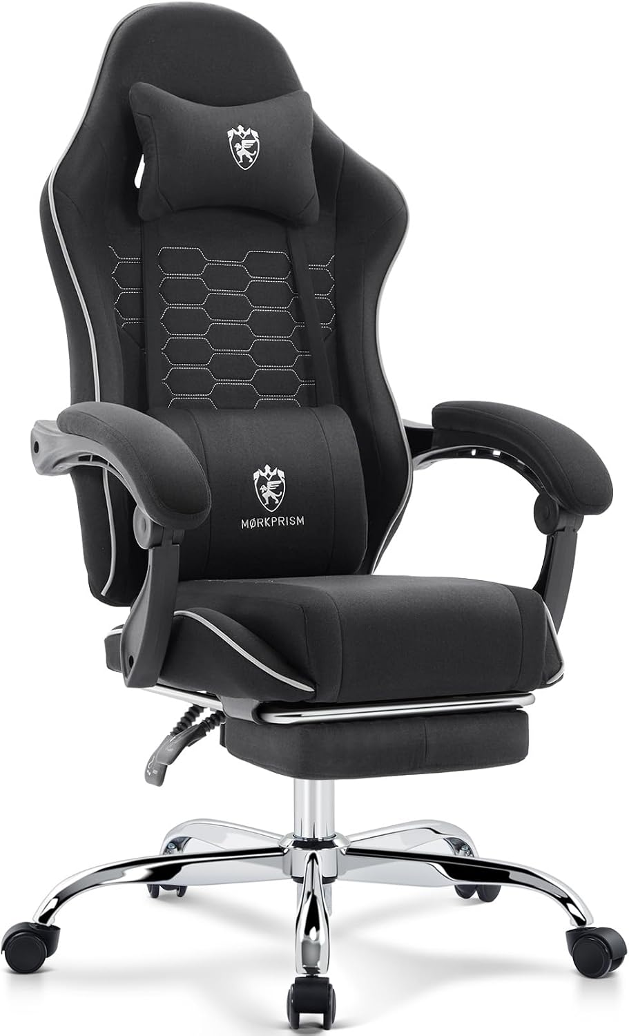 Morkprism Gaming Chair with headrest and retractable footrest