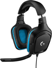 Logitech G432 Gaming Headset - Black front view