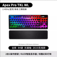 Apex Pro TKL WL wireless mechanical gaming keyboard with RGB lighting and OLED display
